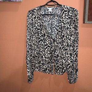 Satin Long Sleeve Blouse